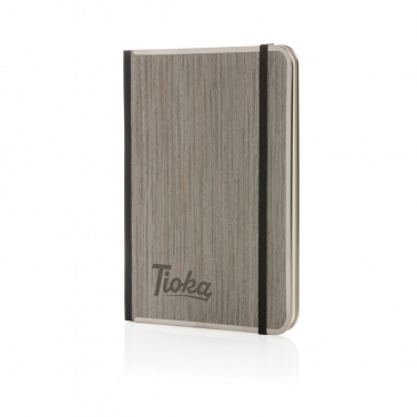Logo trade advertising product photo of: Treeline A5 wooden cover deluxe notebook