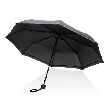 Logotrade corporate gift image of: 20.5"Impact AWARE™ RPET 190T pongee mini reflective umbrella
