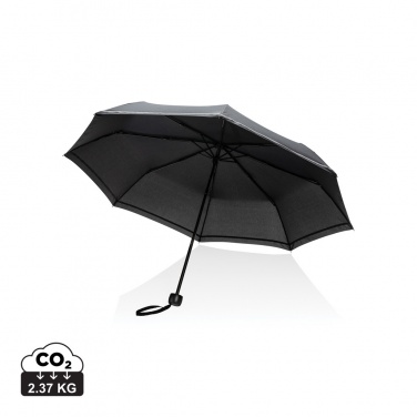 Logo trade promotional gifts picture of: 20.5"Impact AWARE™ RPET 190T pongee mini reflective umbrella