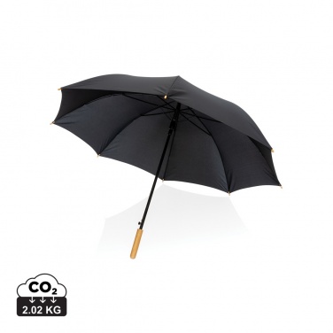 Logotrade promotional gift picture of: 27" Impact AWARE™ RPET 190T auto open bamboo umbrella