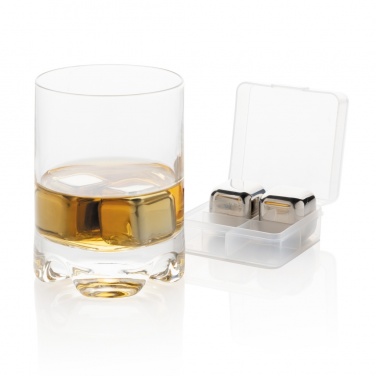 Logo trade corporate gift photo of: Re-usable stainless steel ice cubes 4pc