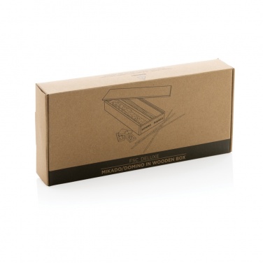 Logo trade corporate gifts picture of: Deluxe mikado/domino in wooden box