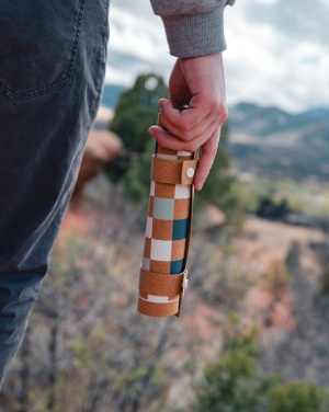 Logo trade promotional products picture of: Britton cork foldable backgammon and checkers game set