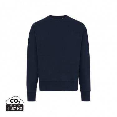 Logo trade promotional merchandise image of: Iqoniq Kruger relaxed recycled cotton crew neck