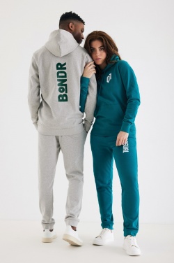 Logo trade corporate gifts image of: Iqoniq Torres recycled cotton hoodie undyed