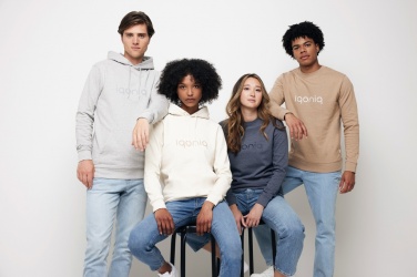 Logo trade business gift photo of: Iqoniq Torres recycled cotton hoodie undyed