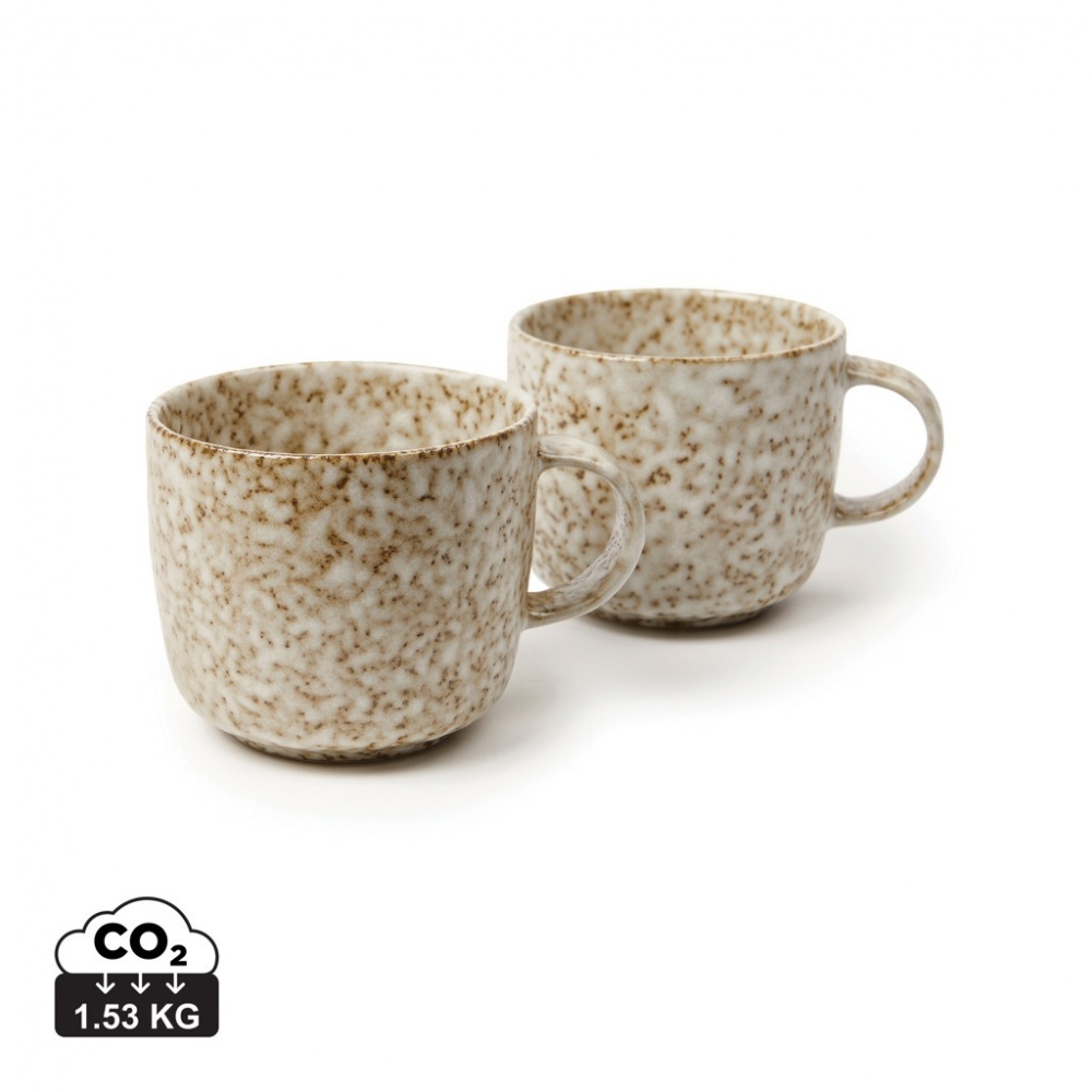 Logotrade advertising product picture of: VINGA Nuvem stoneware mug, 2 pcs set