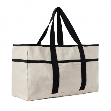 Logotrade promotional gift image of: VINGA Volonne AWARE™ recycled canvas beach bag