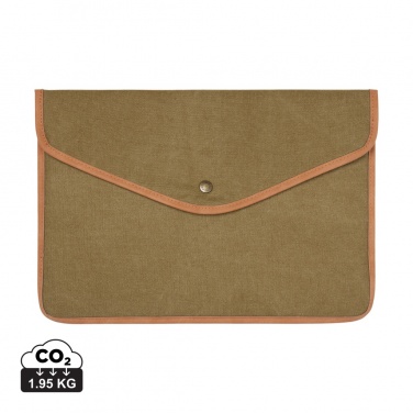 Logo trade promotional gifts picture of: VINGA Bosler GRS recycled canvas 16" laptop sleeve
