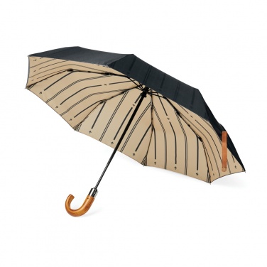 Logo trade corporate gift photo of: VINGA Bosler AWARE™ recycled pet 21" foldable umbrella