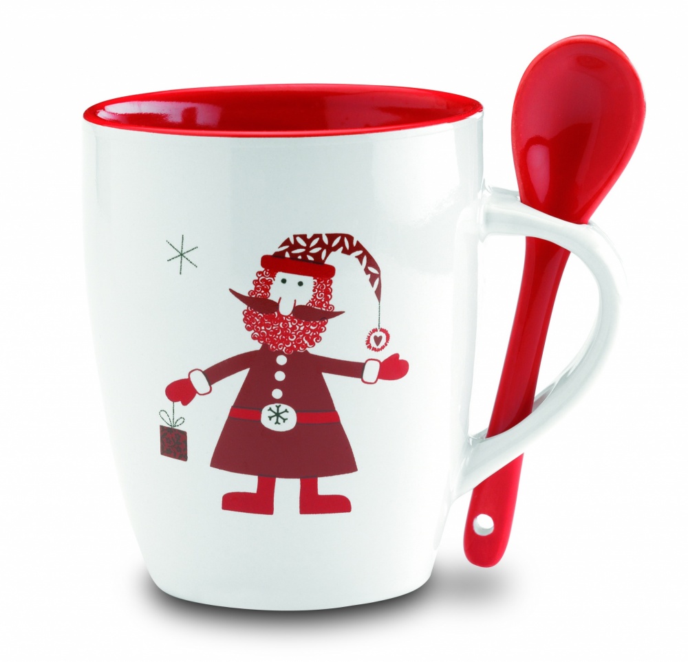 Logo trade promotional gifts picture of: Mug with spoon 250ml