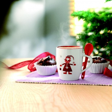 Logo trade promotional products image of: Mug with spoon 250ml