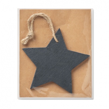 Logotrade promotional gift image of: Slate xmas hanger star
