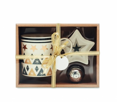 Logo trade promotional items image of: Mug mini plate filter in box