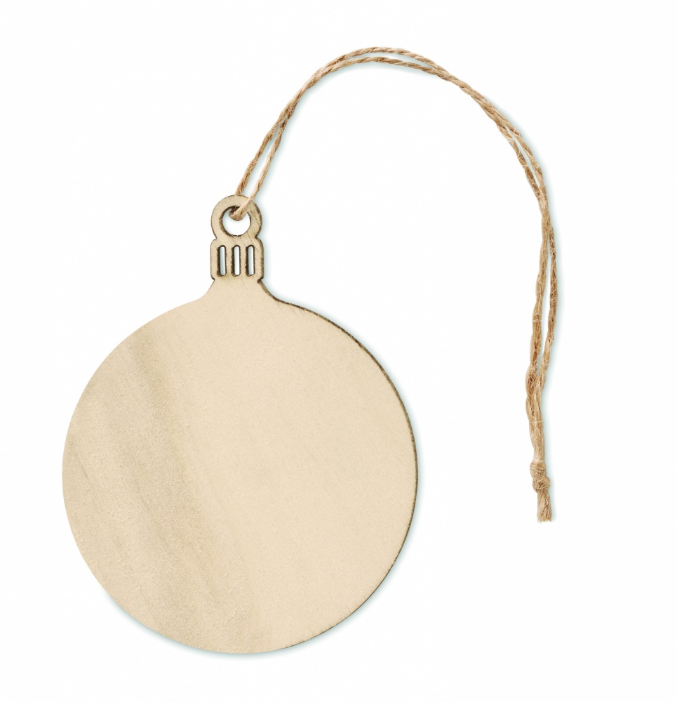 Logo trade business gift photo of: Wooden Tree bauble hanger