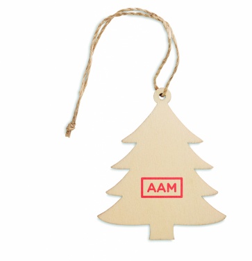 Logo trade promotional item photo of: Wooden Tree shaped hanger
