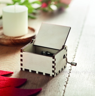 Logo trade corporate gift photo of: Wooden Christmas music box