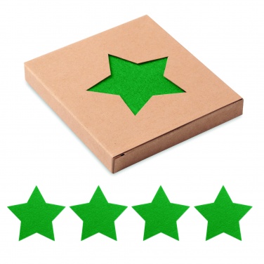 Logo trade promotional giveaways picture of: RPET 4 felt coaster set