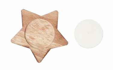 Logotrade corporate gifts photo of: Candle on star wooden base