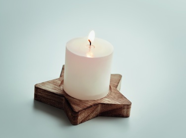 Logo trade advertising products picture of: Candle on star wooden base