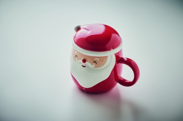 Logo trade promotional items image of: Ceramic mug with lid 370 ml