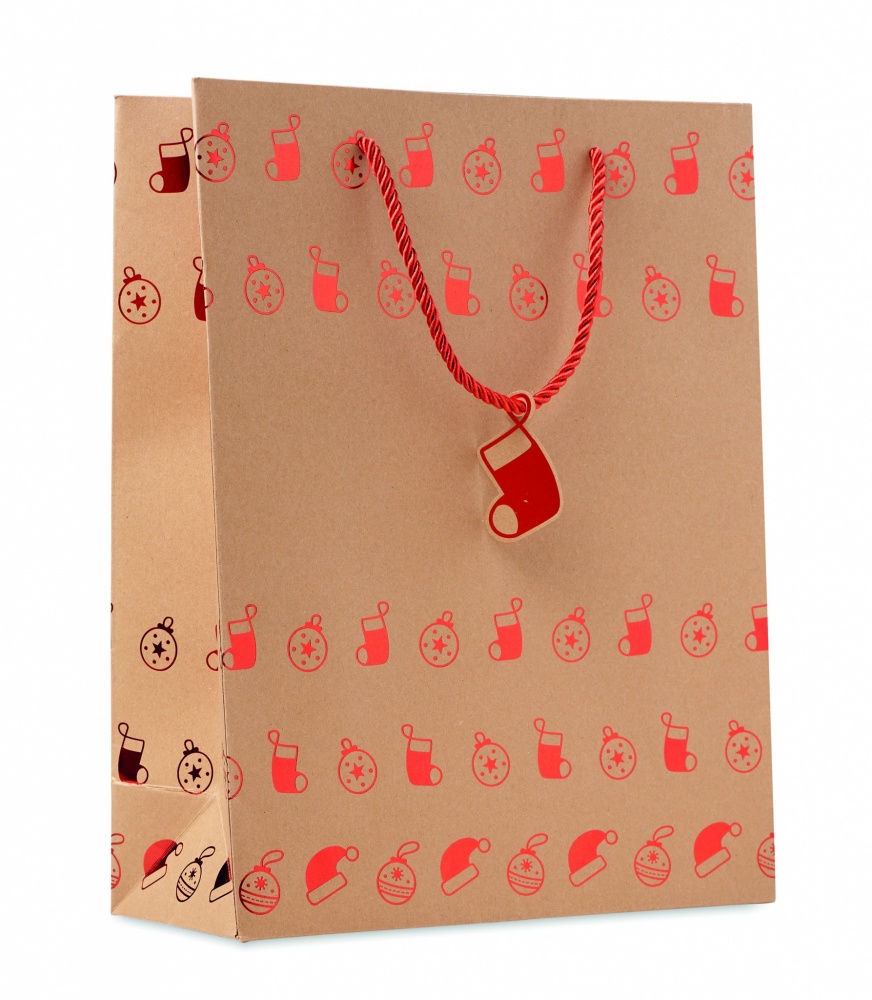Logo trade promotional gift photo of: Gift paper bag with pattern