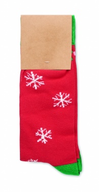 Logo trade promotional giveaways image of: Pair of Christmas socks L
