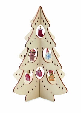 Logotrade promotional item image of: Wooden Xmas tree decoration