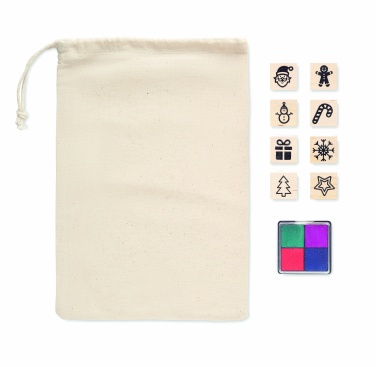 Logo trade business gifts image of: 8 wooden Christmas stamps set