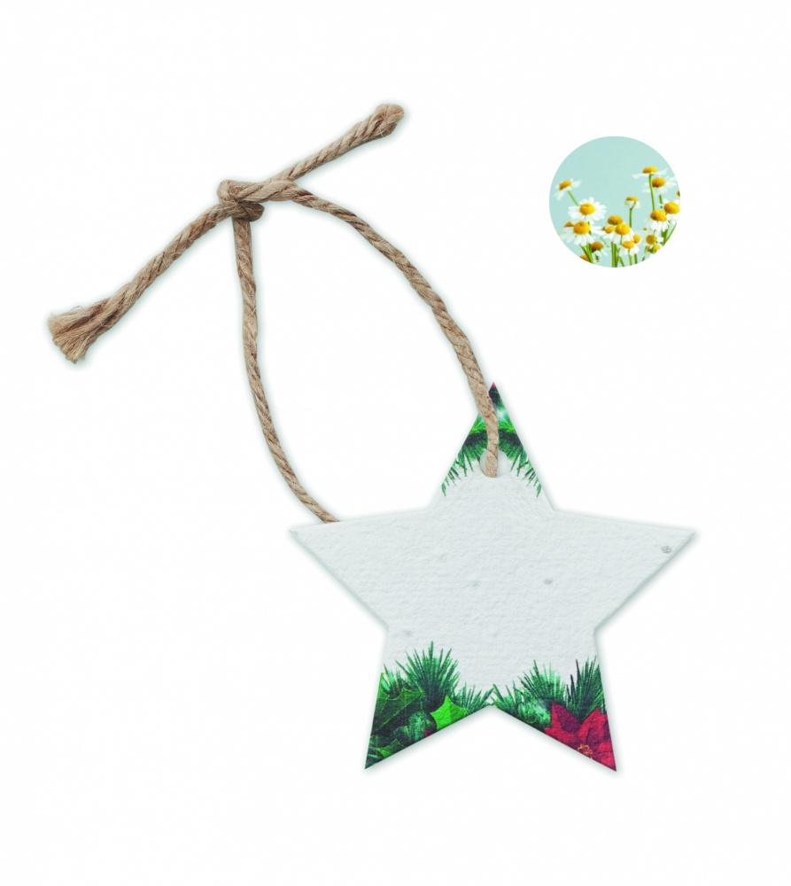 Logotrade promotional gift picture of: Seed paper Xmas ornament