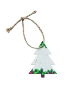Logo trade promotional giveaway photo of: Seed paper Xmas ornament