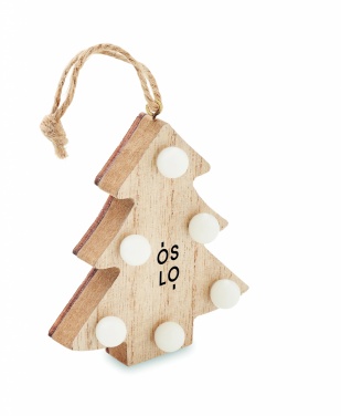 Logo trade promotional merchandise picture of: Wooden weed tree with lights