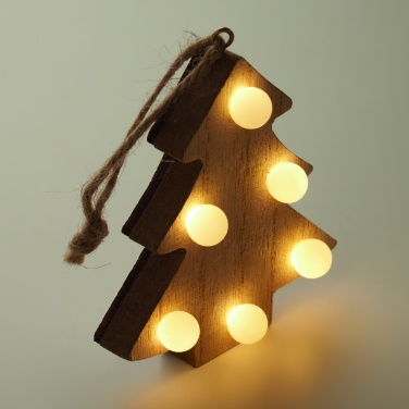 Logo trade advertising products image of: Wooden weed tree with lights