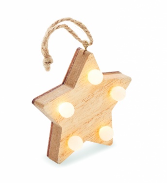 Logotrade corporate gift image of: Wooden weed star with lights