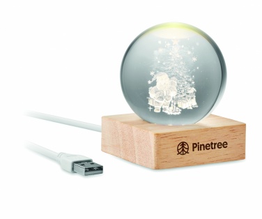 Logo trade promotional items image of: Christmas LED crystal ball