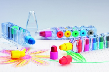 Logo trade promotional product photo of: Set of 6 wax crayons