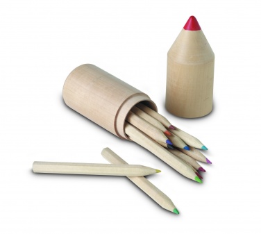 Logo trade promotional gift photo of: 12 pencils in wooden box