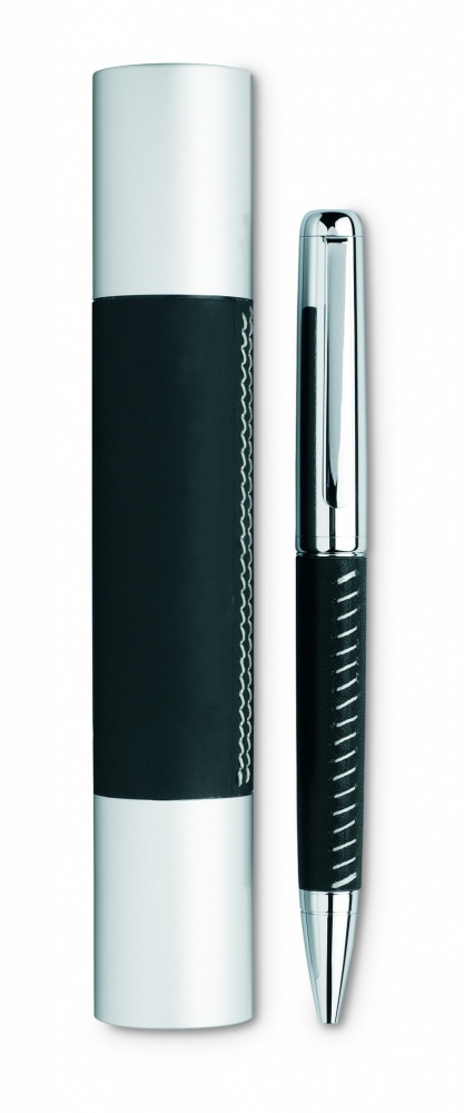 Logo trade promotional giveaways image of: Metal ball pen in box