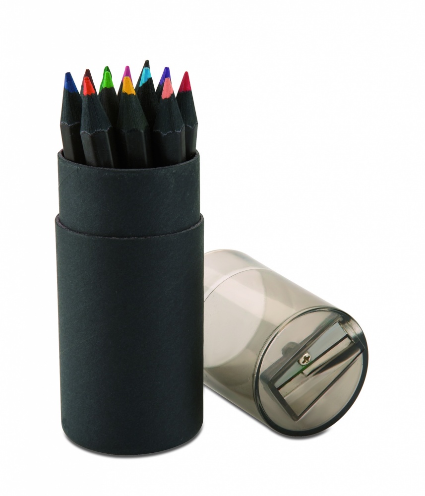 Logotrade promotional products photo of: Black colouring pencils