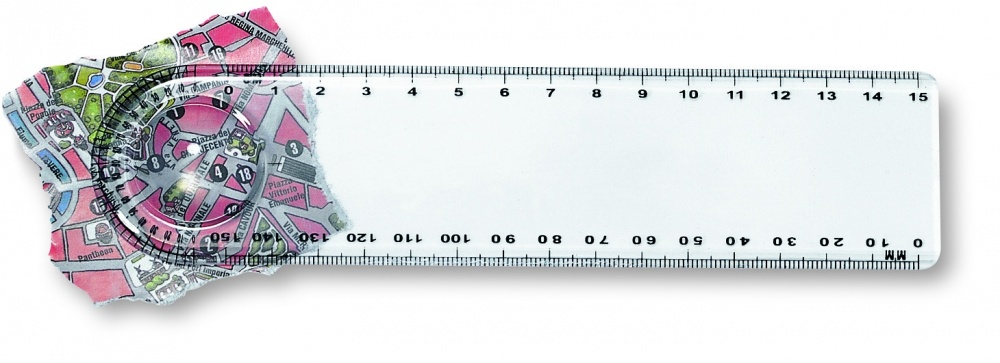 Logo trade promotional gifts picture of: Ruler with magnifier