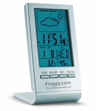Logo trade promotional products picture of: Weather station with blue LCD