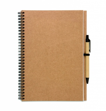 Logo trade corporate gift photo of: Recycled notebook with pen