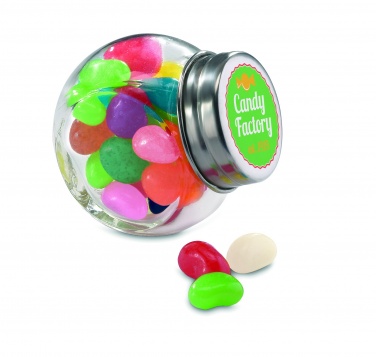 Logo trade promotional merchandise photo of: Glass jar with jelly beans