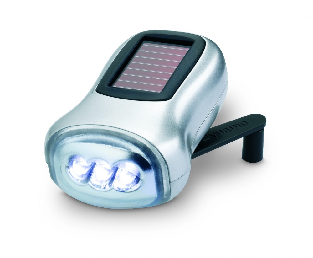 Logotrade promotional product image of: Dual powered dynamo torch