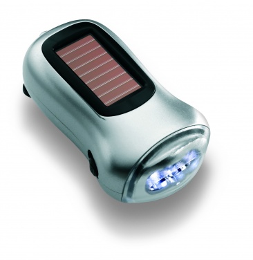 Logo trade promotional giveaways picture of: Dual powered dynamo torch