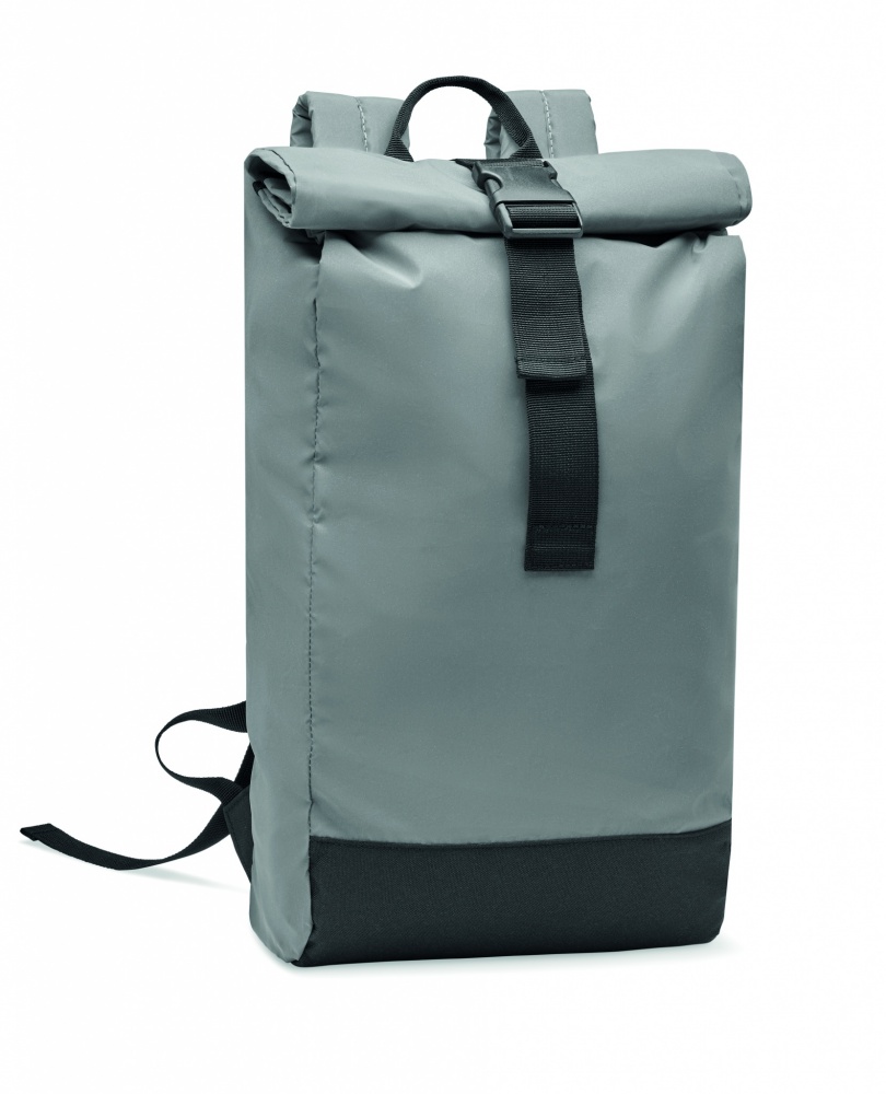 Logo trade advertising product photo of: Reflective Rolltop backpack