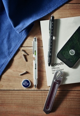 Logotrade corporate gift image of: Spirit level pen with ruler