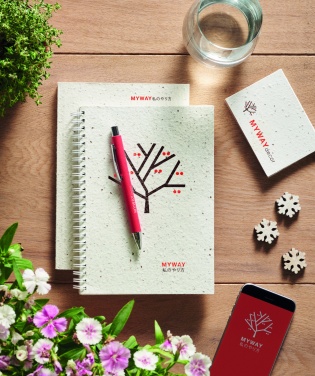 Logo trade corporate gifts picture of: A5 seed paper cover notebook
