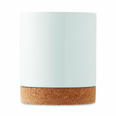 Logo trade promotional merchandise picture of: Sublimation ceramic cork mug