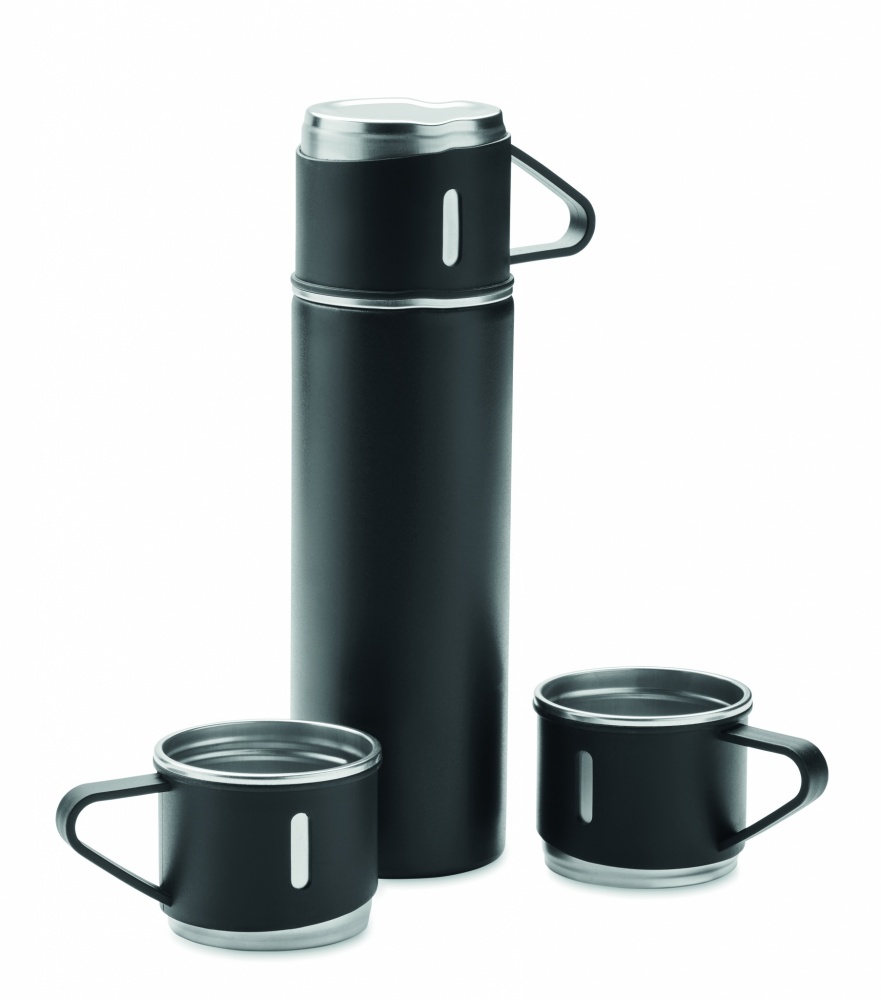 Logo trade advertising products image of: Double wall bottle and cup set